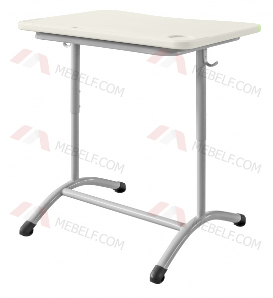 Школьный одноместный стол ШСТ11 с пластиковой столешницей, белый